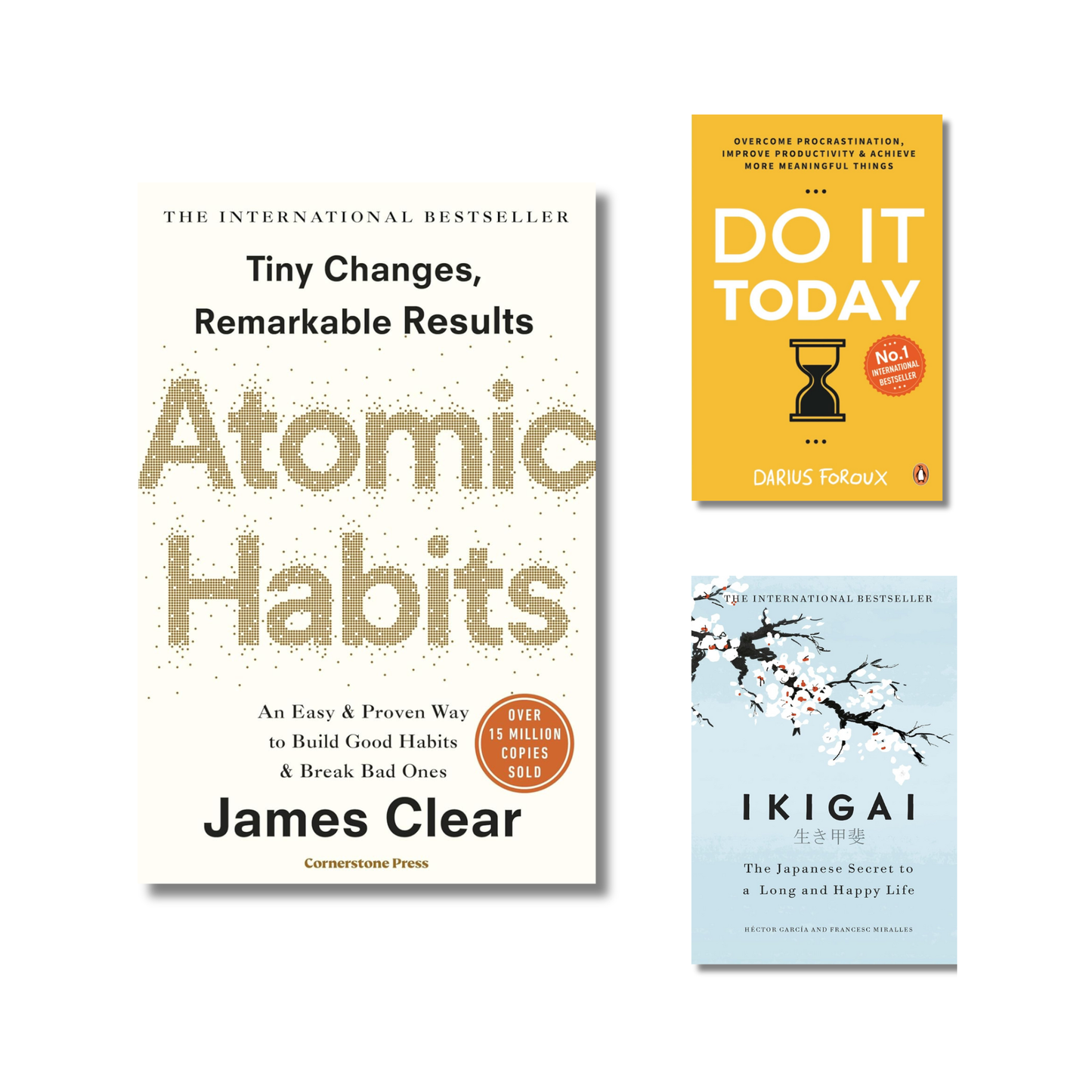 (Combo) Atomic Habits + Do It Today + Ikigai (Paperback)
