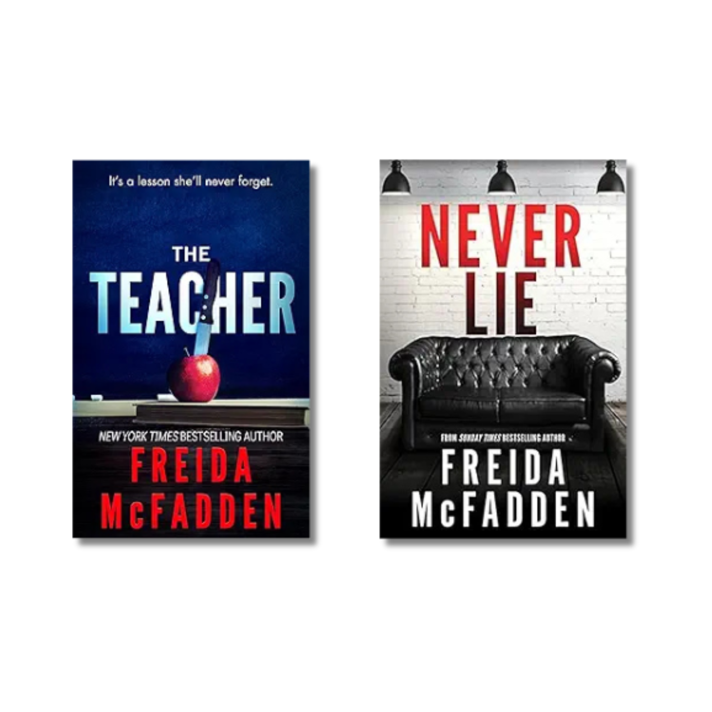 (Combo 2 Books) The Teacher + Never Lie By Freida McFadden (Paperback)