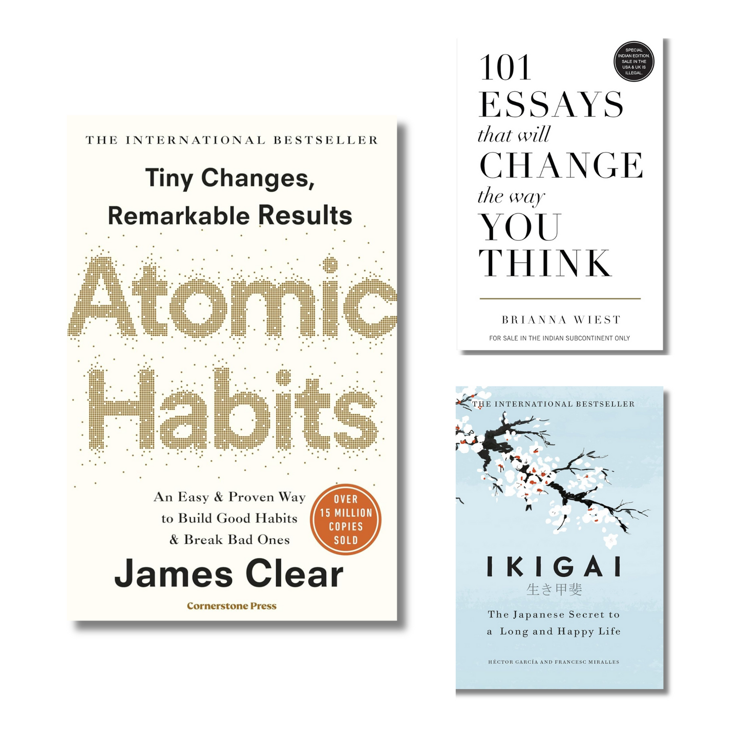 (Comco 3 Book) Atomic Habits, Ikigai and 101 essays that will change the way you think (Paperback)