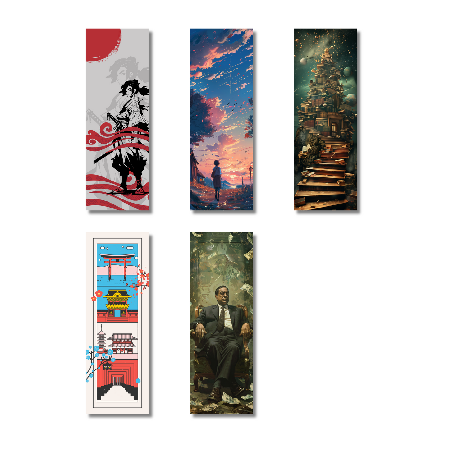 Elegant Bookmarks Set – Pack of 5 | Perfect for Book Lovers