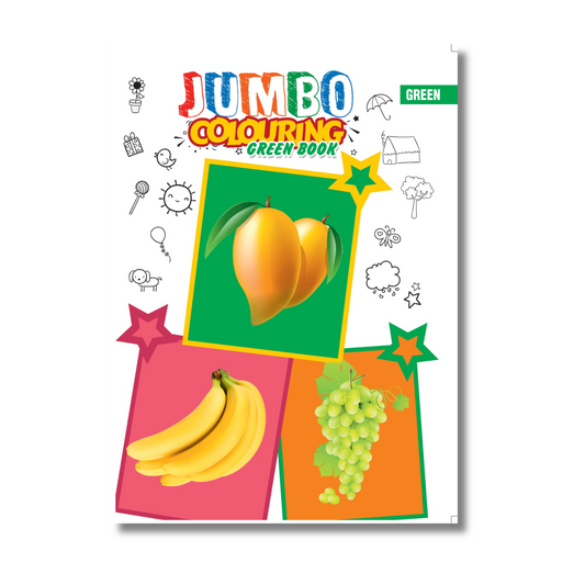 Jumbo Colouring Book - Green (Paperback)