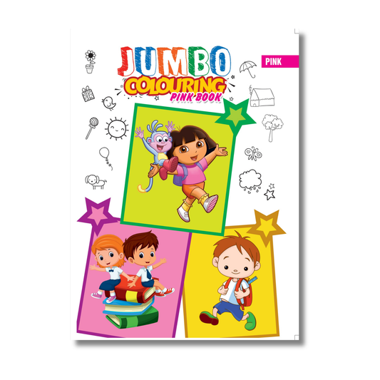Jumbo Colouring Book - Pink (Paperback)