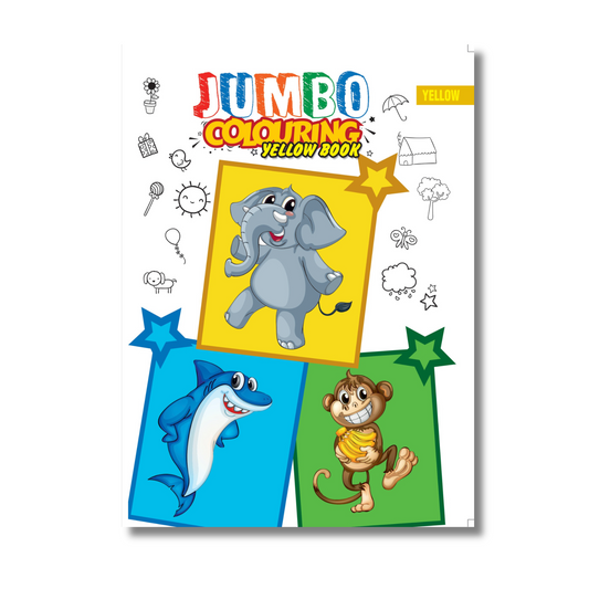 Jumbo Colouring Book - Yellow (Paperback)