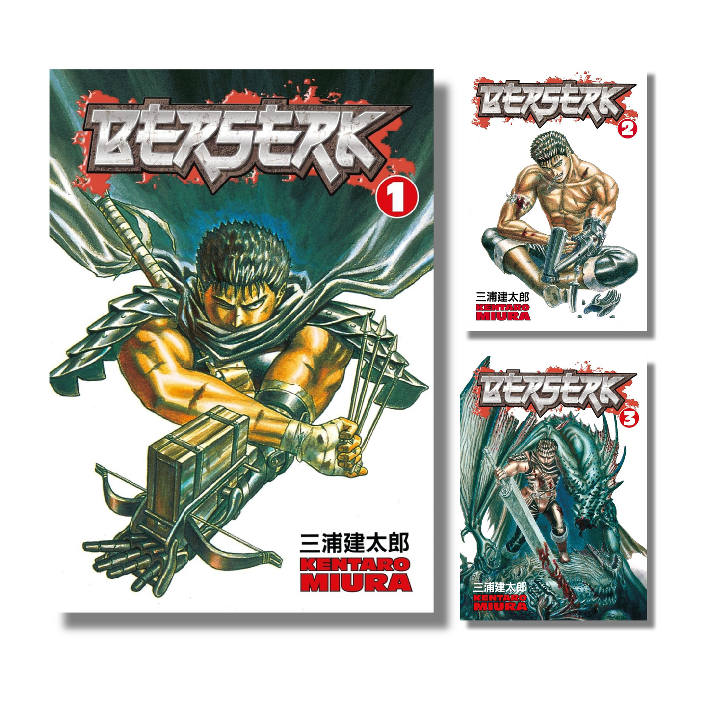 [Combo] Berserk Vol 1-3 By Kentaro Miura (Paperback)