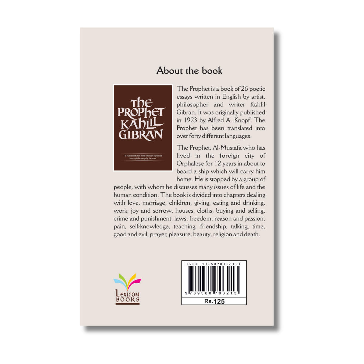 Prophet Text The Prophet by Kahlil Gibran (Paperback) - Bookishadda – Bookish Adda