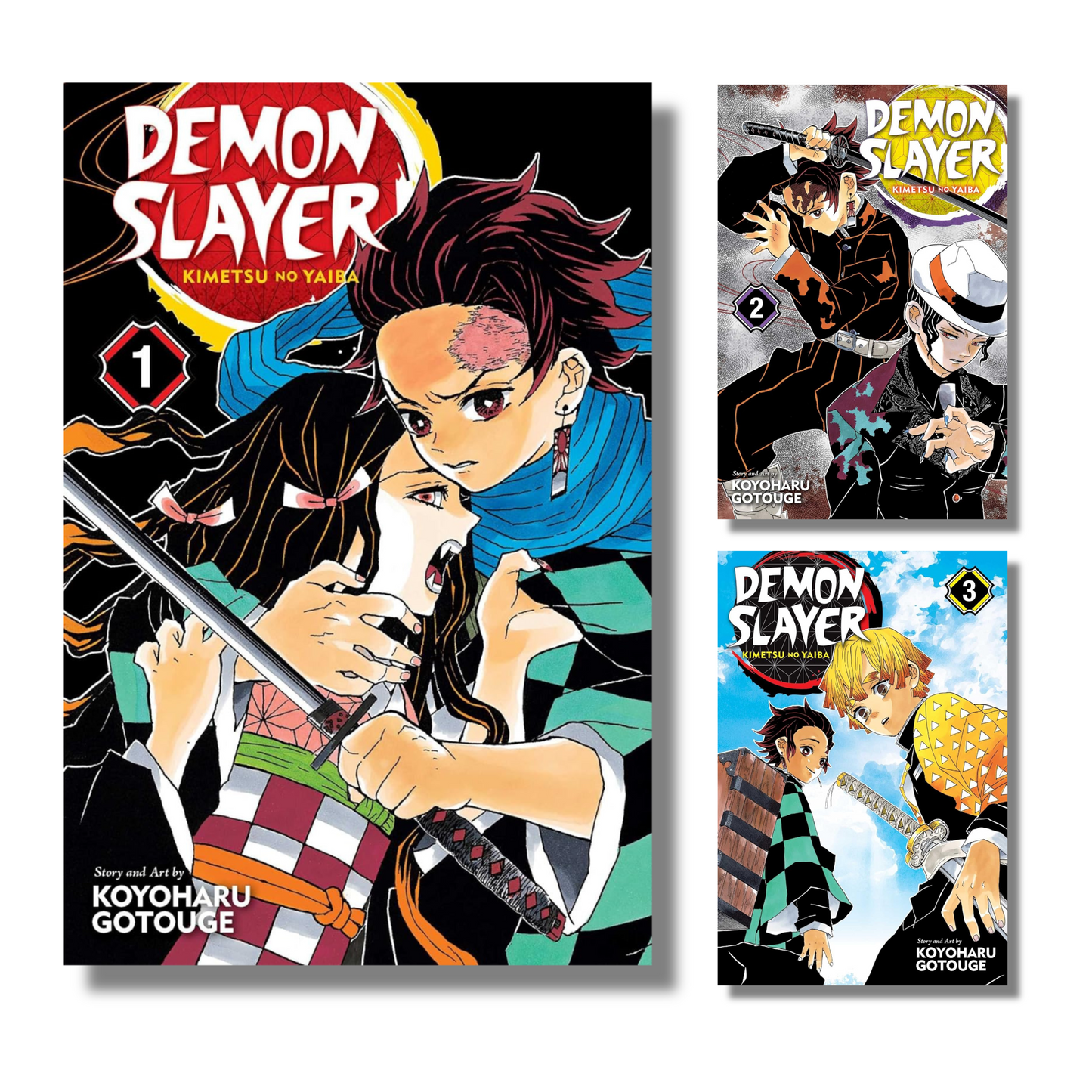 [Combo] Demon Slayer Vol 1-3 By Koyoharu Gotouge (Paperback)