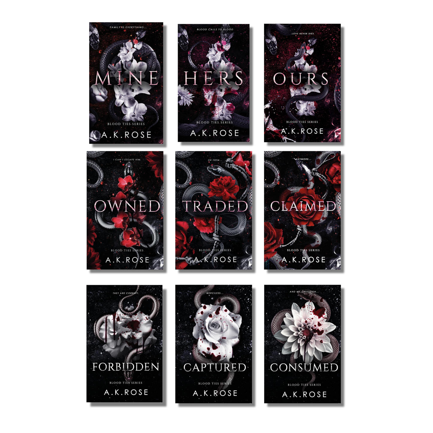 [Combo] Blood Ties Secrets: 9 Books By A.K. Rose (Paperback)