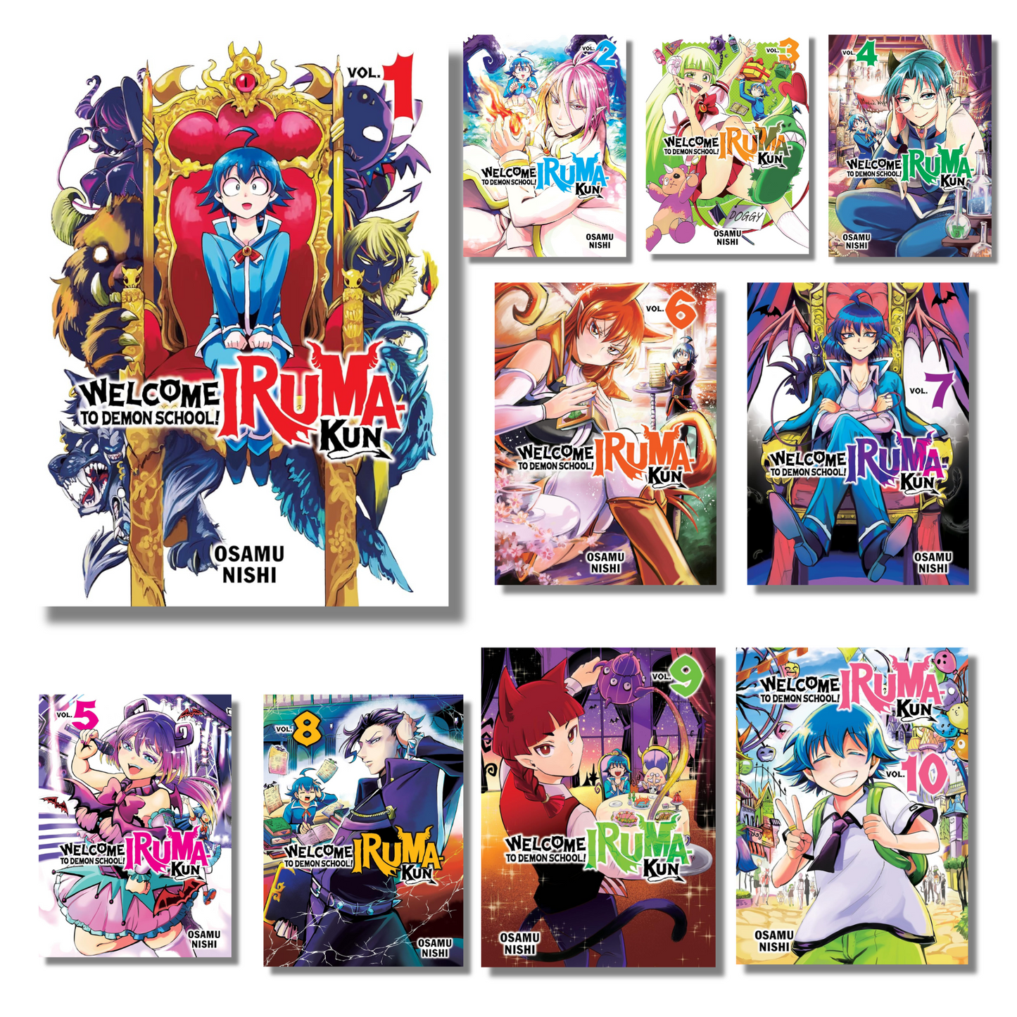 [Combo] Welcome to Demon School! Iruma-kun Vol 1-10 By Osamu Nishi (Paperback)