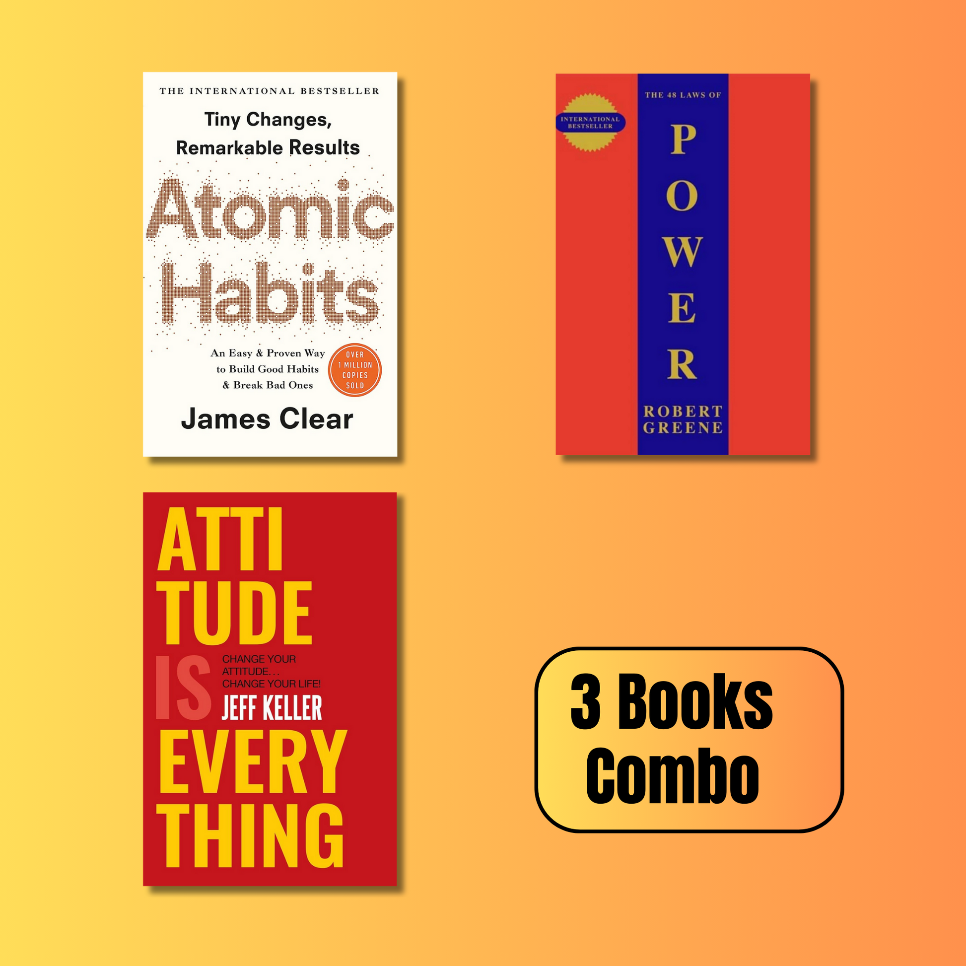 Combo] Atomic Habit-48 Laws Of Power-Attitude Is Everything