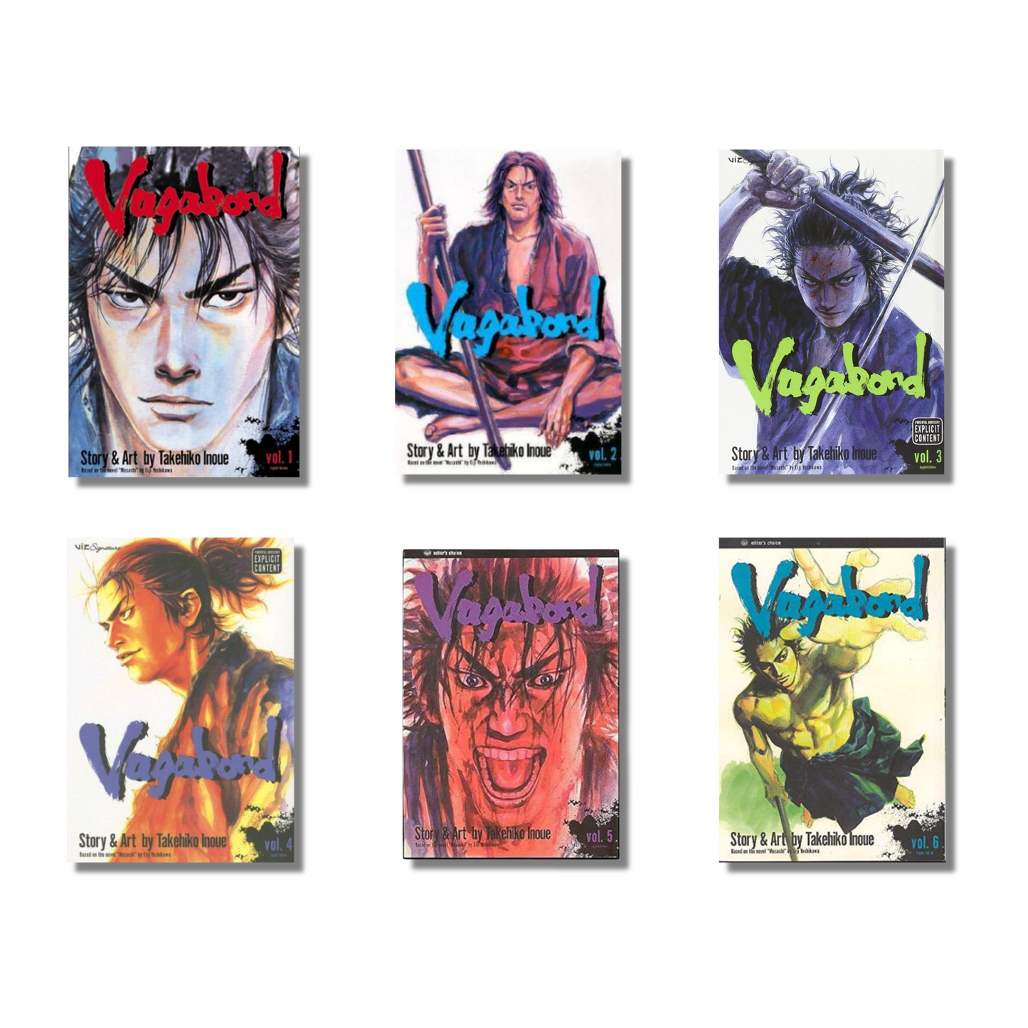 [Combo] Vagabond: Vol 1-6 By Takehiko Inoue (Paperback)