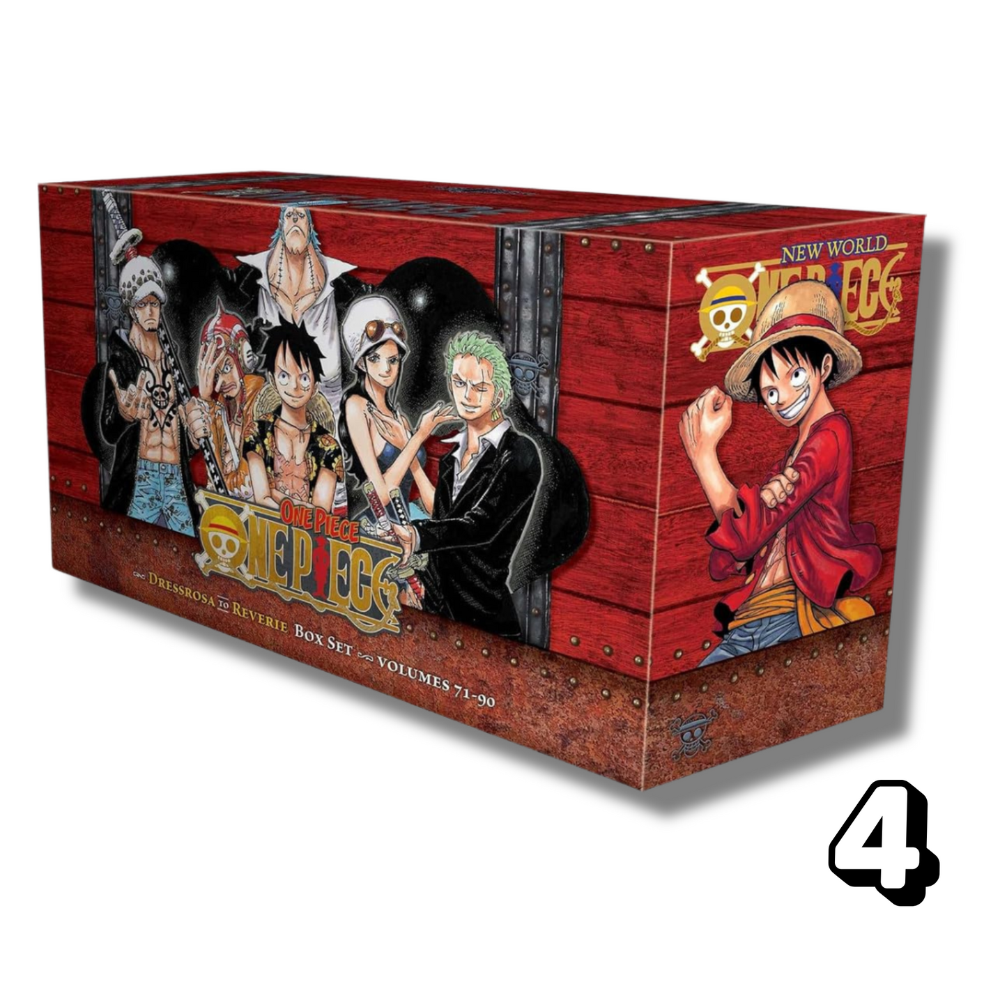 [Combo] One Piece Box Set Vol 3-4 Manga Volumes (47-90) By Eiichiro Oda (Paperback)