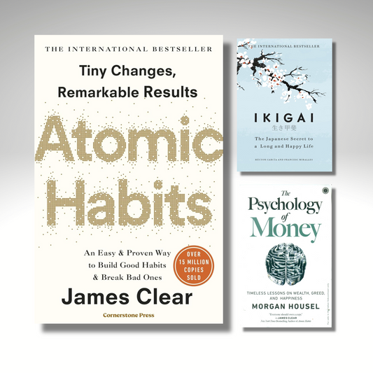 [Combo] Transform Your Life Book Set – Atomic Habits, Ikigai, Psychology of Money (Paperback)