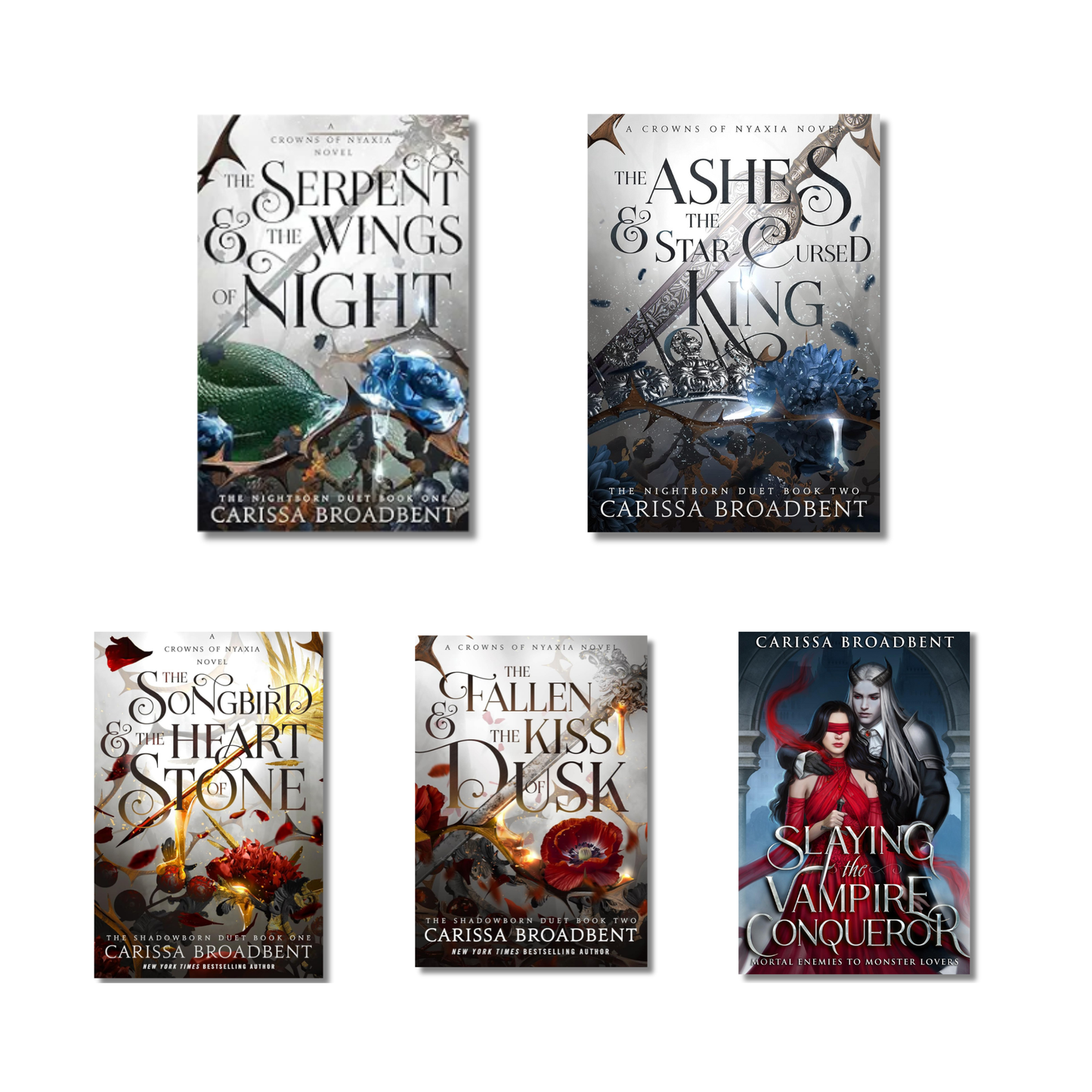 (Combo 5 Books) Crowns of Nyaxia Series (Book 1 to 5) By Carissa Broadbent (Paperback)