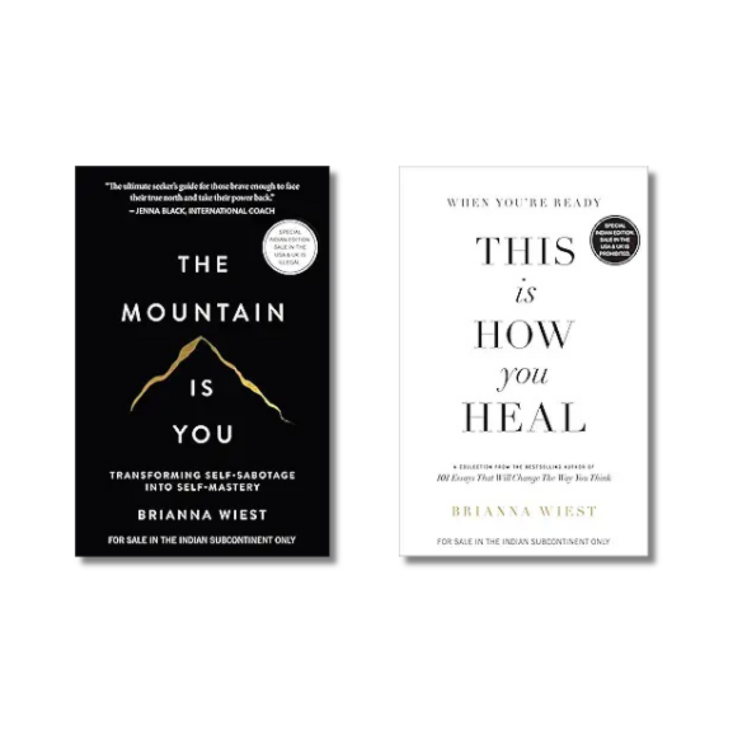 (Combo 2 Book) The Mountain is You + This Is How You Heal By Brianna Wiest (Paperback)