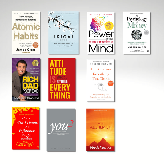 Bestseller Book Combo Pack (Set of 10) | Self-Help, Finance & Motivational