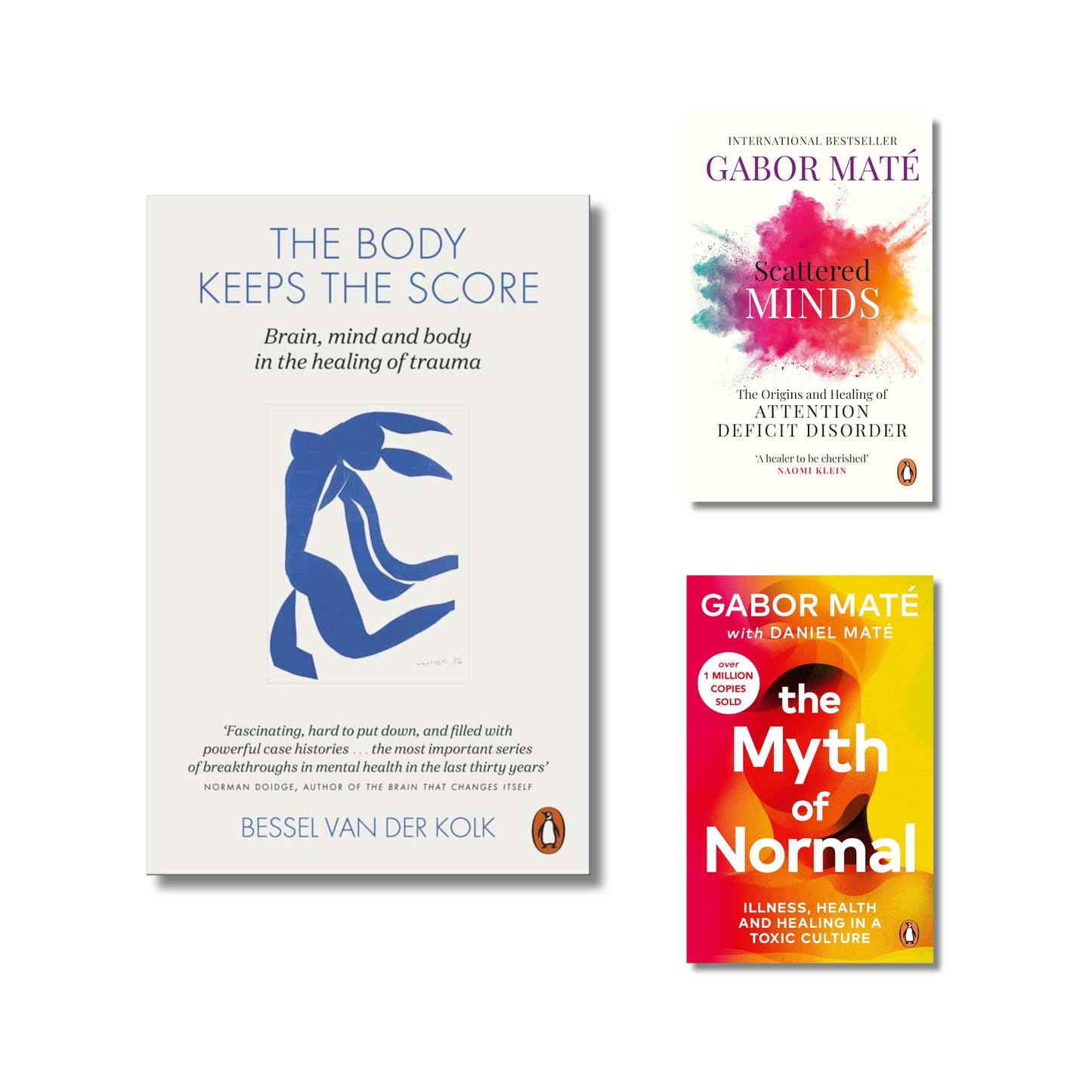 (Combo) The Body Keeps the Score + Scattered Minds + The Myth of Normal (Paperback)