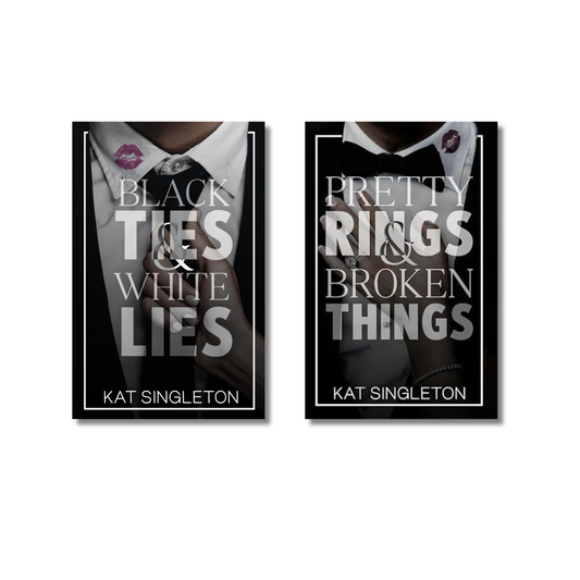(Combo 2 Books) Black ties & white lies + Pretty Rings & Broken things by Kat Singleton (Paperback)