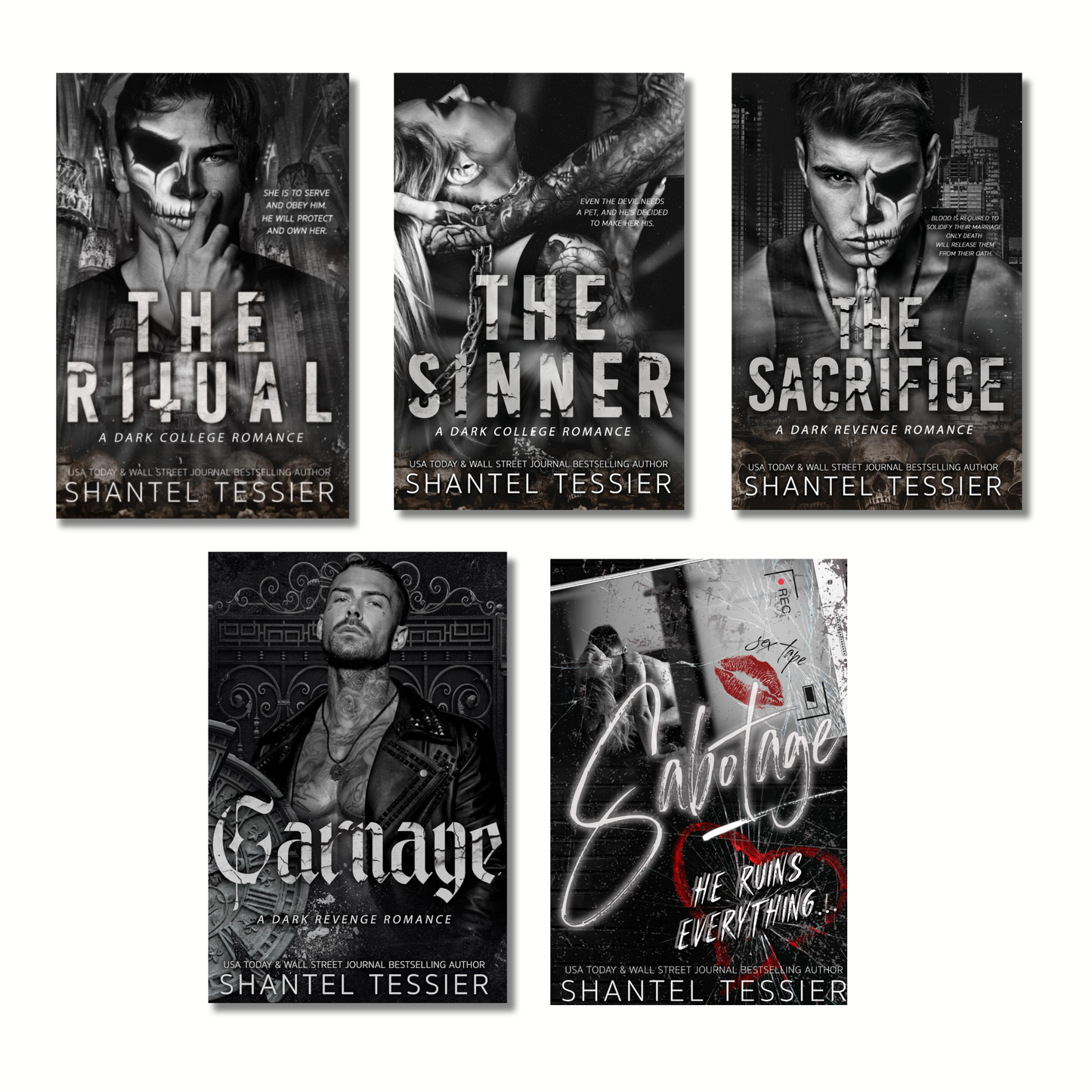 (Combo 5 Books) The Ritual, The Sinner, The Sacrifice, The Carnage, The Sabotage By Shantel Tessier (Paperback)