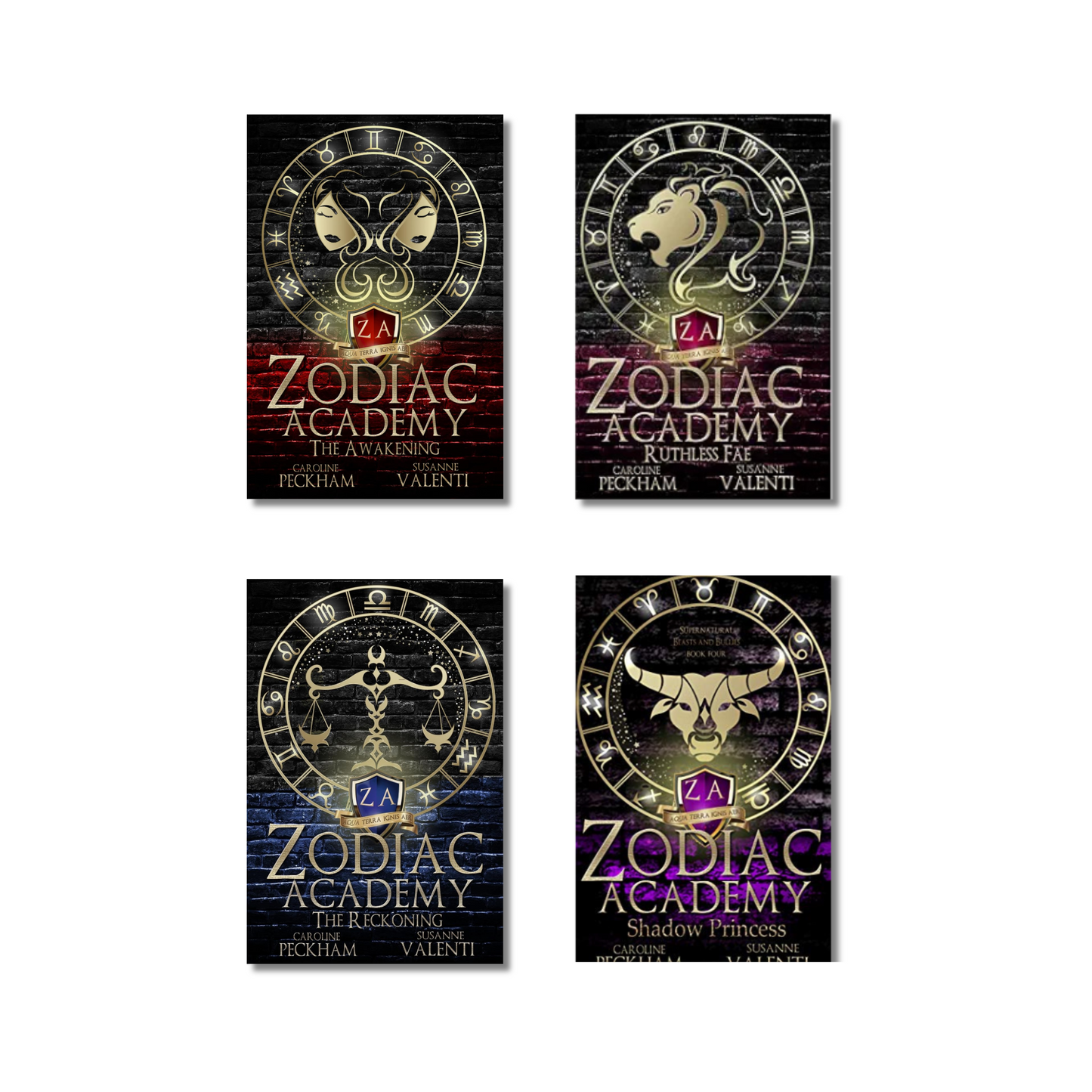 (Combo 4 Book) Zodiac Academy Series By Susanne Valenti and Caroline Peckham (Paperback)