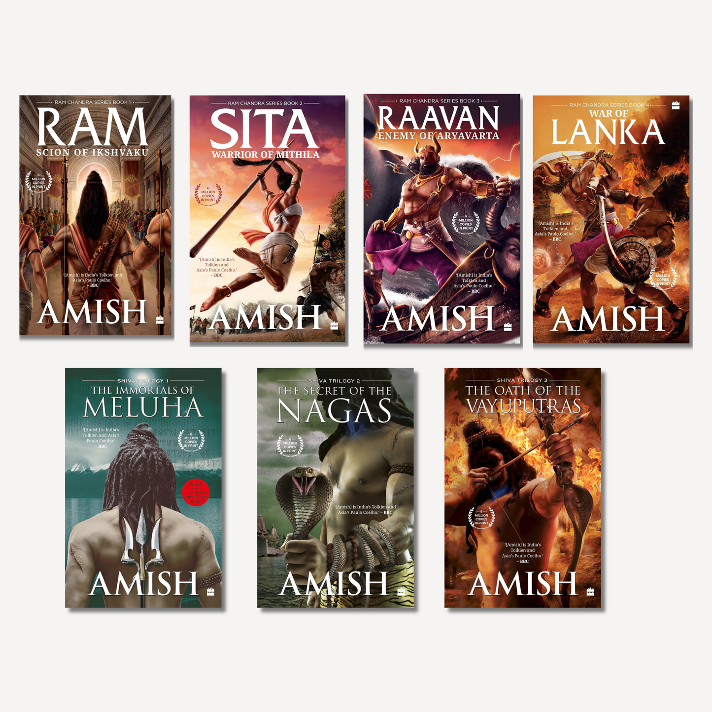 INDIAN Mythology Combo of 7 Books By Amish Tripathi (Paperback)