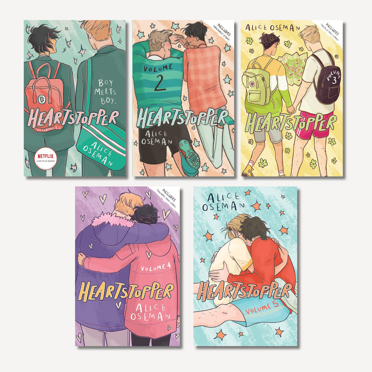 Heartstopper Series (5 Books Combo) By Alice Oseman (Paperback)