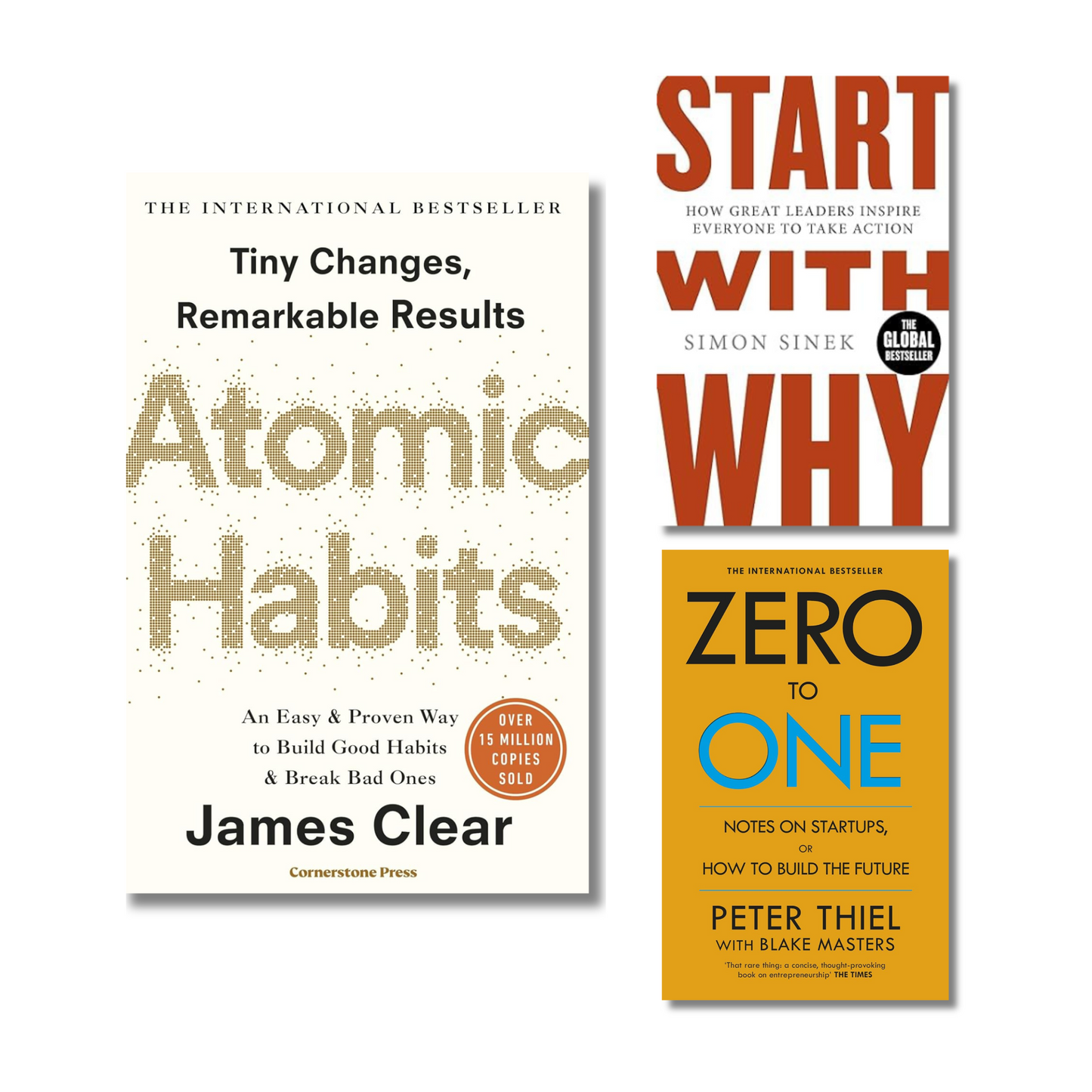 (Combo 3 Book) Atomic Habits, Start with why and Zero to one (Paperback)