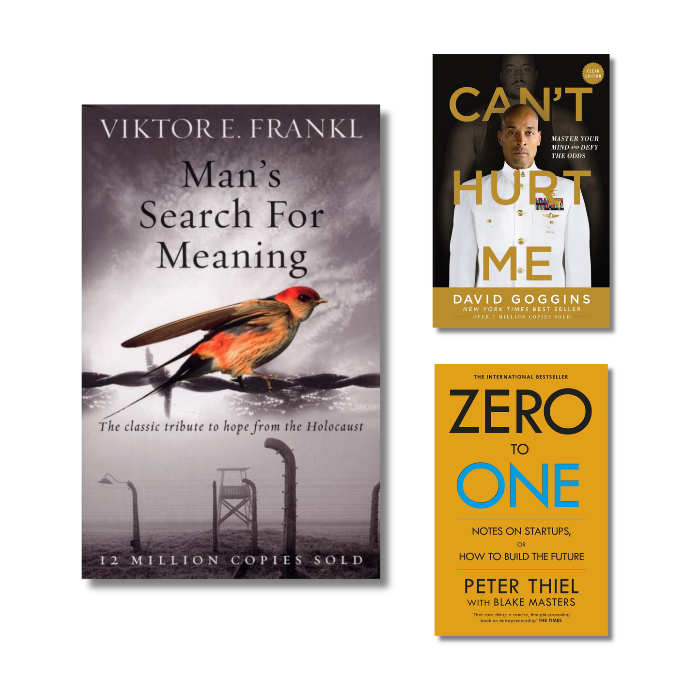 (Combo 3 Book) Man's search for meaning, Can't hurt me and Zero to one (Paperback)