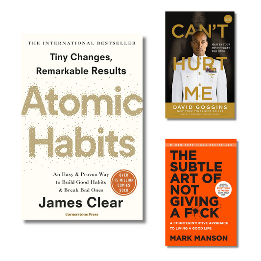(Combo 3 Book) Can't hurt me , The Subtle art of not giving a fuck and Atomic Habits (Paperback)