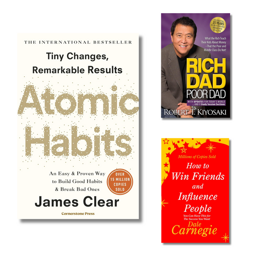 (Combo 3 Book) Atomic Habits, Rich dad Poor Dad and how to win friends and influence people (Paperback)