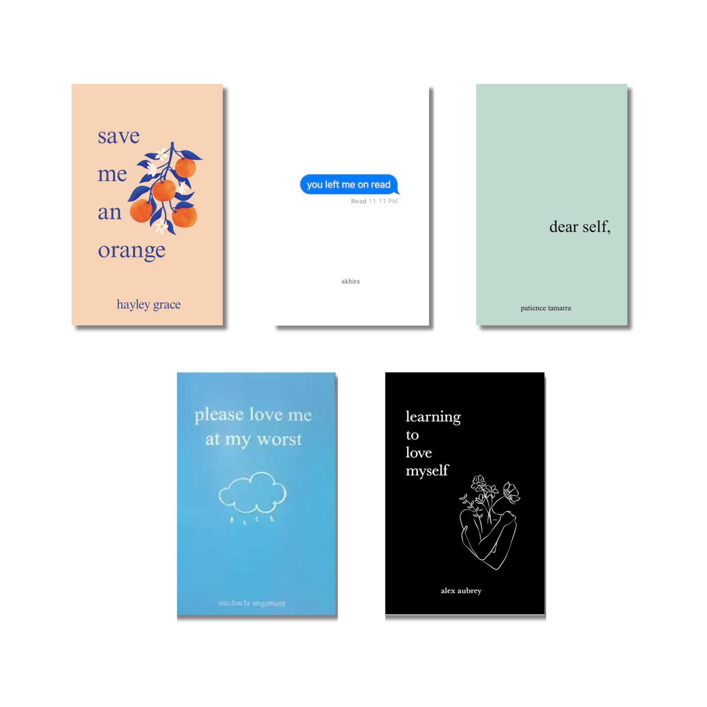 (Combo 5 Book) Save me and orange + You left me on read + Dear self + Please love me at my worst + Learning to love myself (Paperback)