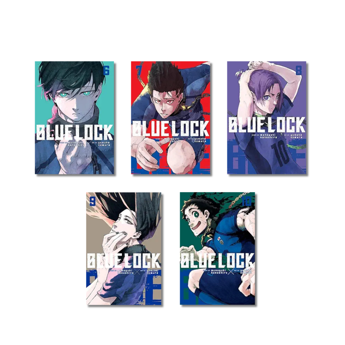 [Combo] Blue Lock Vol. 6 to 10 By Muneyuki Kaneshiro (Paperback)