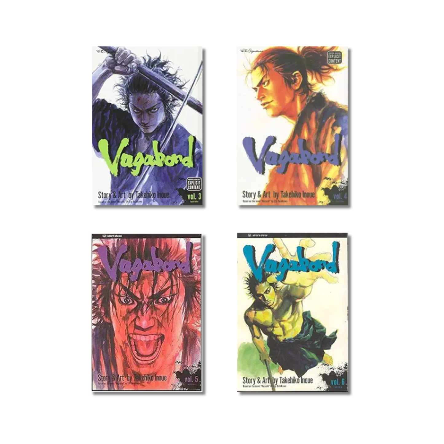 [Combo] Vagabond: Vol. 3 to 6 By Takehiko Inoue (Paperback)