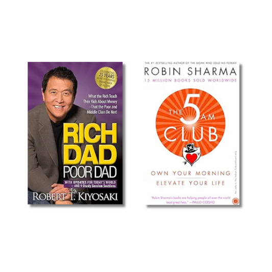 (Combo 2 Book) Rich Dad Poor Dad + The 5 AM Club (Paperback)