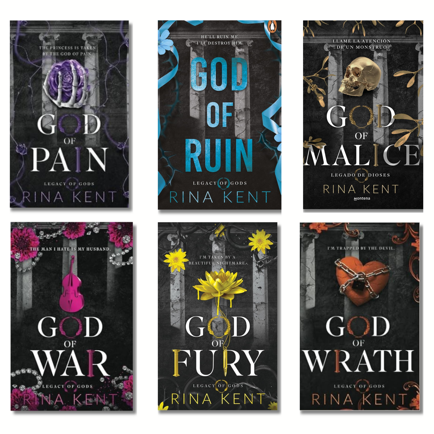 Legacy of Gods Series (6 book Combo) By Rina Kent (Paperback)